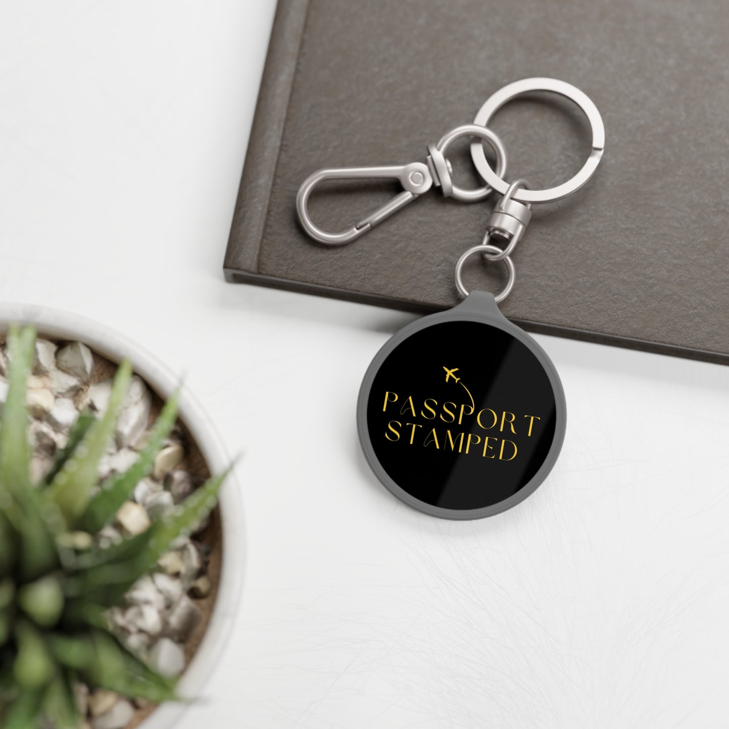 Passport Stamped Keyring Tag