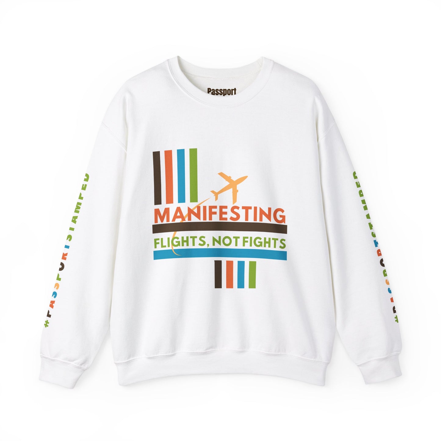 Manifesting Flights Not Fights Unisex Heavy Blend™ Crewneck Sweatshirt